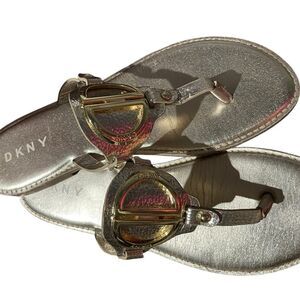 DKNY Women's gold pSandals